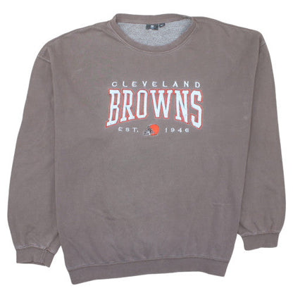 Team Apparel Mens Brown XL Pullover Crew Neck NFL Sweatshirt