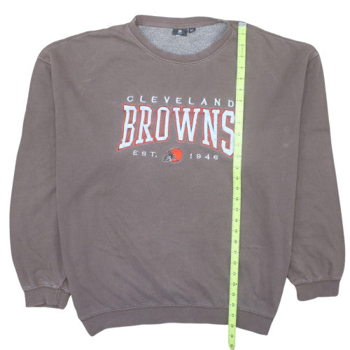 Team Apparel Mens Brown XL Pullover Crew Neck NFL Sweatshirt