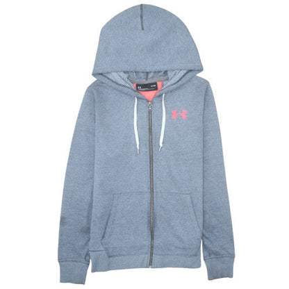 Under Armour Womens Grey Full Zip Hoodie Medium Loose Fit