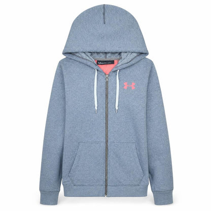 Under Armour Womens Grey Full Zip Hoodie Medium Loose Fit