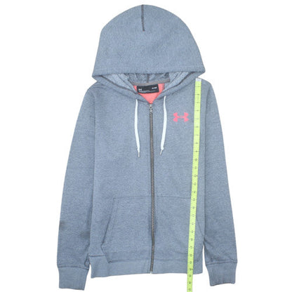 Under Armour Womens Grey Full Zip Hoodie Medium Loose Fit