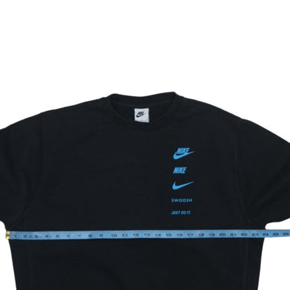 Nike Men's Black Graphic Logo Crew Neck Sweatshirt Size M