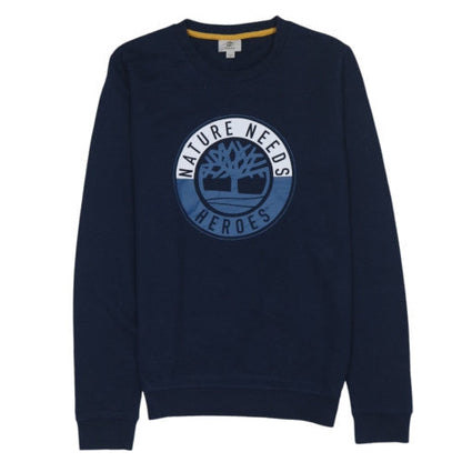 Timberland Boys Navy Blue Crew Neck Graphic Print Sweatshirt 16/17 Years M