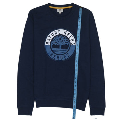 Timberland Boys Navy Blue Crew Neck Graphic Print Sweatshirt 16/17 Years M