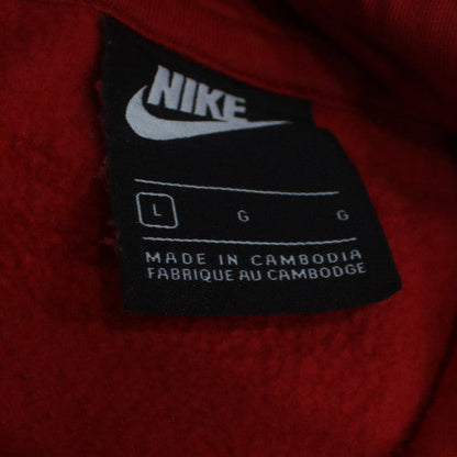 Nike Men's Red Pullover Hoodie L Fleece Sportswear