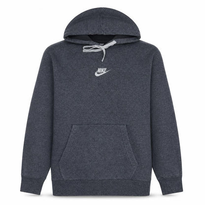 Nike Men's Grey Pullover Hoodie M Regular Fit Fleece Sportswear