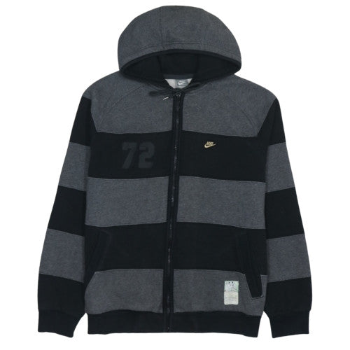 Nike Mens Grey Striped Full Zip Hoodie Size L Sportswear