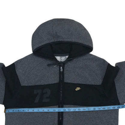 Nike Mens Grey Striped Full Zip Hoodie Size L Sportswear