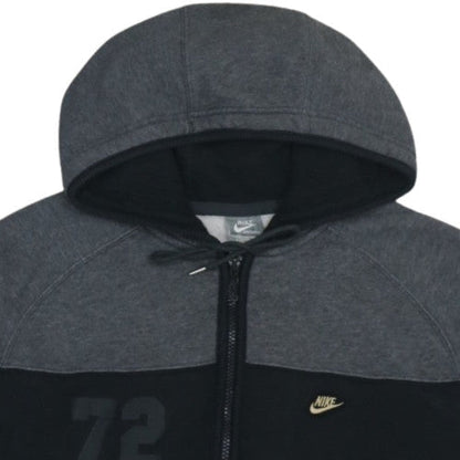 Nike Mens Grey Striped Full Zip Hoodie Size L Sportswear