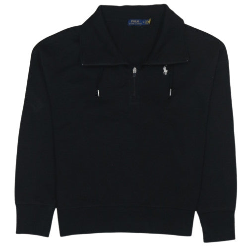 Ralph Lauren Men's Black 1/2 Zip Collared Sweatshirt Size M