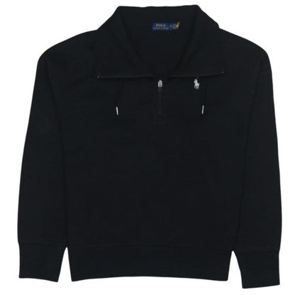 Ralph Lauren Men's Black 1/2 Zip Collared Sweatshirt Size M