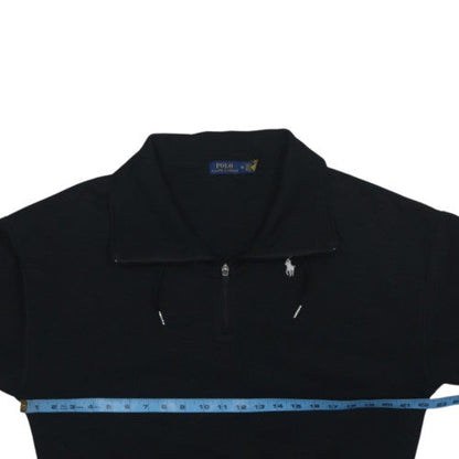 Ralph Lauren Men's Black 1/2 Zip Collared Sweatshirt Size M