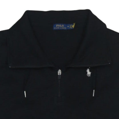 Ralph Lauren Men's Black 1/2 Zip Collared Sweatshirt Size M