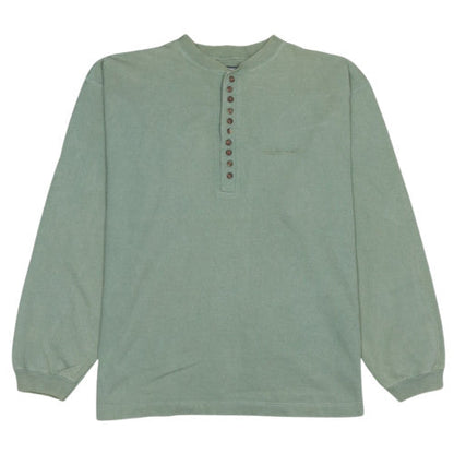 Levi's Men's Green Henley Sweatshirt Size L Vintage Cotton