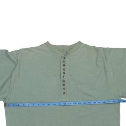 Levi's Men's Green Henley Sweatshirt Size L Vintage Cotton