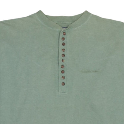 Levi's Men's Green Henley Sweatshirt Size L Vintage Cotton