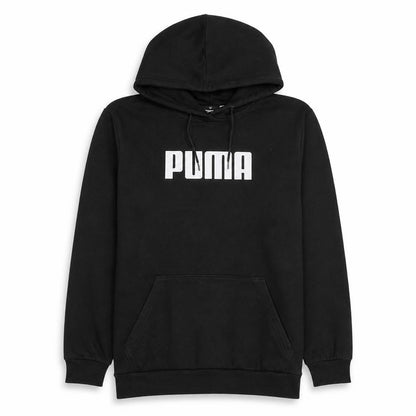 Puma Men’s Black Pullover Hoodie Medium Logo Fleece Sweatshirt