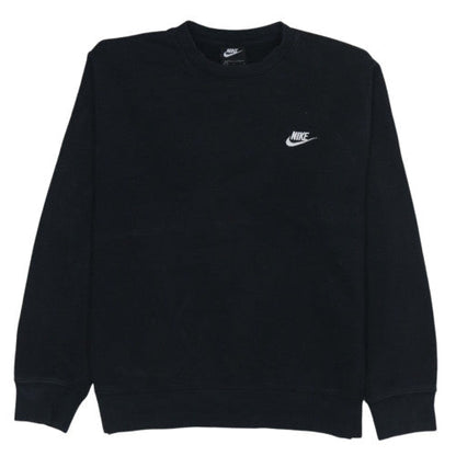 Nike Men's Black L Pullover Sweatshirt Crew Neck Logo Fleece