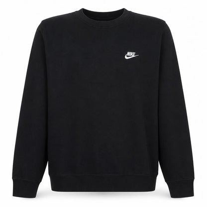 Nike Men's Black L Pullover Sweatshirt Crew Neck Logo Fleece