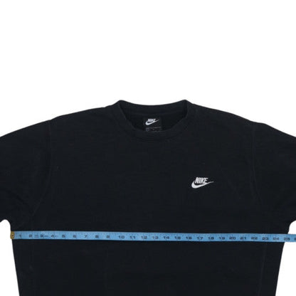 Nike Men's Black L Pullover Sweatshirt Crew Neck Logo Fleece