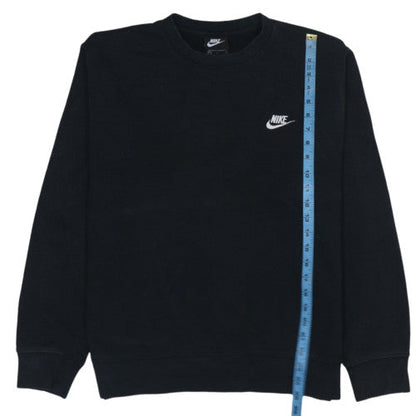 Nike Men's Black L Pullover Sweatshirt Crew Neck Logo Fleece