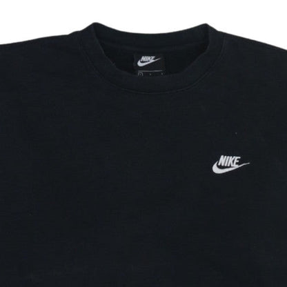 Nike Men's Black L Pullover Sweatshirt Crew Neck Logo Fleece