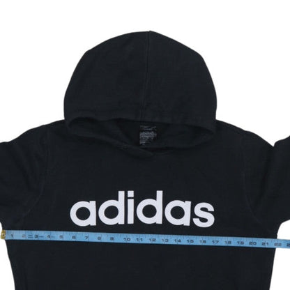 Adidas Women Black Pullover Hoodie Size L Hooded Sweatshirt