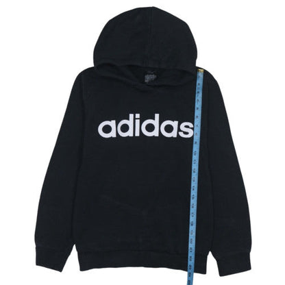 Adidas Women Black Pullover Hoodie Size L Hooded Sweatshirt