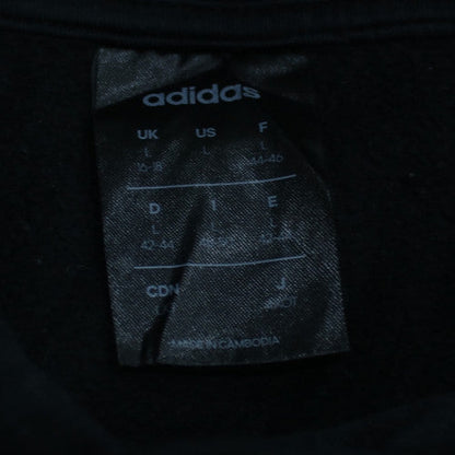 Adidas Women Black Pullover Hoodie Size L Hooded Sweatshirt