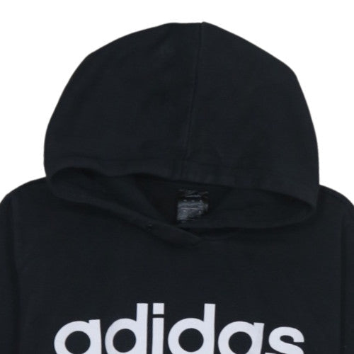 Adidas Women Black Pullover Hoodie Size L Hooded Sweatshirt