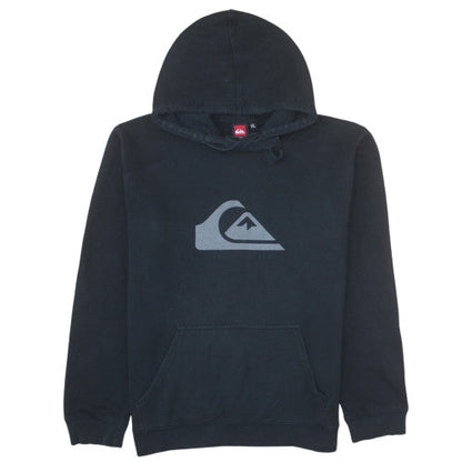 Quiksilver Men's Black XL Pullover Hoodie Fleece Graphic Sweatshirt
