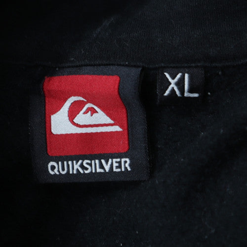 Quiksilver Men's Black XL Pullover Hoodie Fleece Graphic Sweatshirt