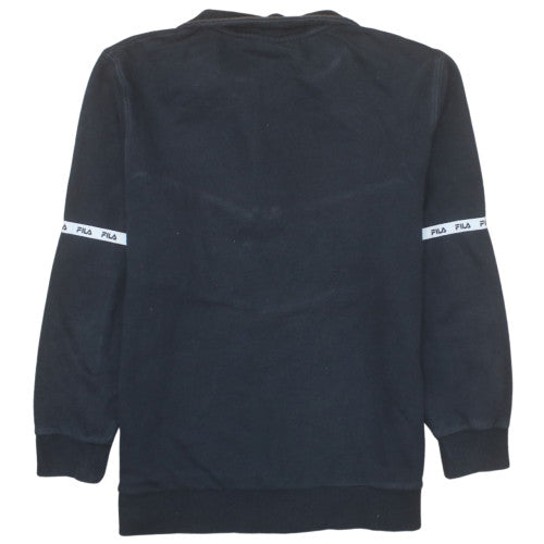 FILA Men's Black Red 1/4 Zip Sweatshirt Small Sport Fleece