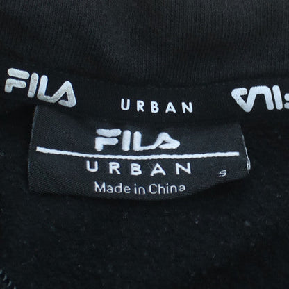 FILA Men's Black Red 1/4 Zip Sweatshirt Small Sport Fleece