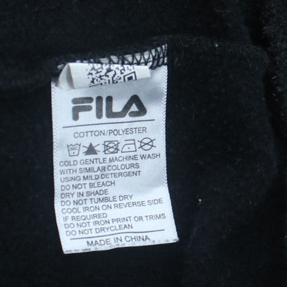 FILA Men's Black Red 1/4 Zip Sweatshirt Small Sport Fleece