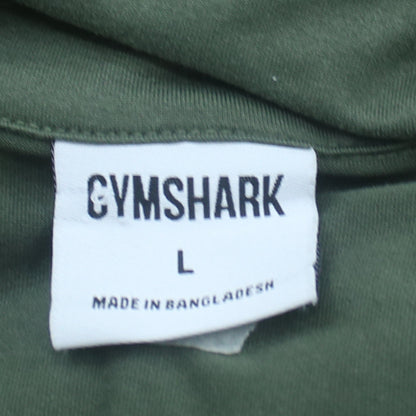 Gymshark Women Green Full Zip Hoodie Jacket Size L Polyester Elastane