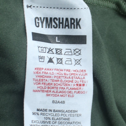Gymshark Women Green Full Zip Hoodie Jacket Size L Polyester Elastane