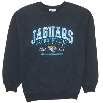 NFL Authentic Mens Black Small Jaguars Crew Neck Sweatshirt