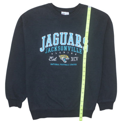 NFL Authentic Mens Black Small Jaguars Crew Neck Sweatshirt