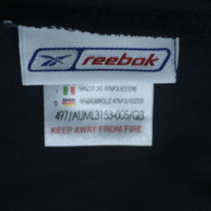 Reebok Men's Black Graphic Print Long Sleeve Pullover Sweatshirt Size L