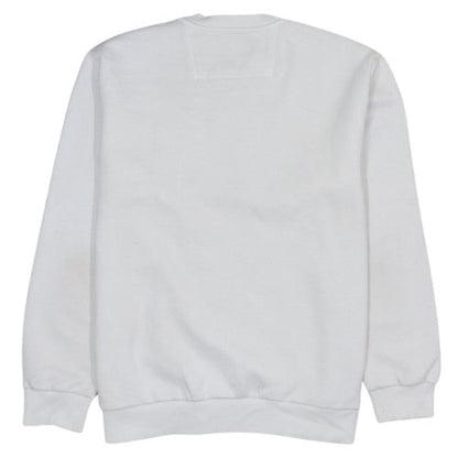 Calvin Klein Jeans Men's White Logo Pullover Sweatshirt M
