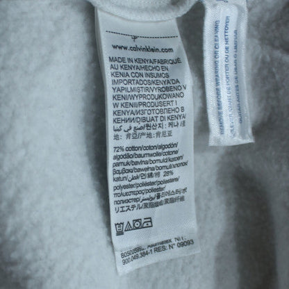 Calvin Klein Jeans Men's White Logo Pullover Sweatshirt M