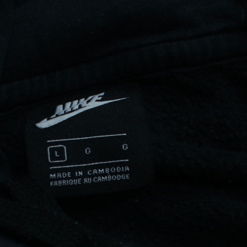 Nike Women's Black Pullover Hoodie Size L 100% Cotton Casual Sweatshirt