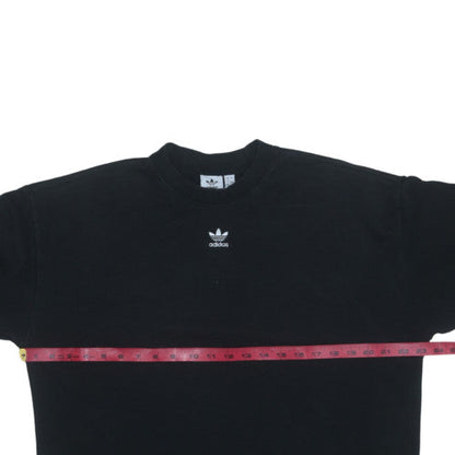 Adidas Womens Black Size 16 Crew Neck Pullover Sweatshirt
