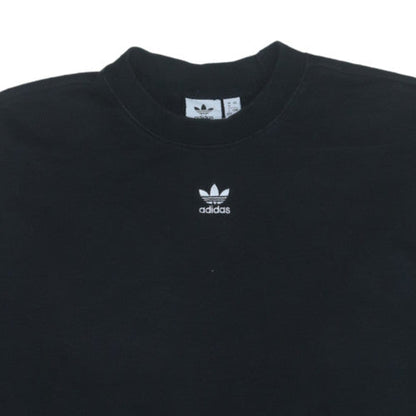 Adidas Womens Black Size 16 Crew Neck Pullover Sweatshirt
