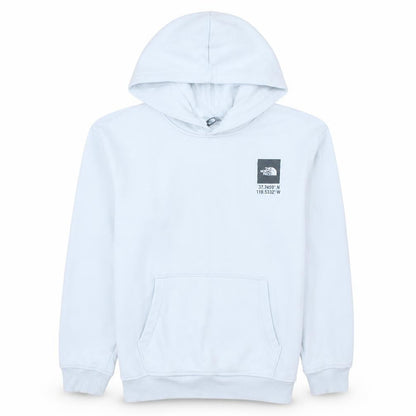 The North Face Boys White XL Pullover Hoodie Cotton Blend Graphic Print