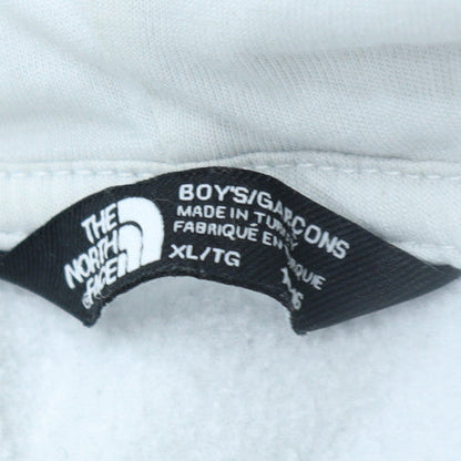 The North Face Boys White XL Pullover Hoodie Cotton Blend Graphic Print