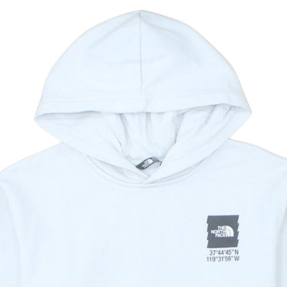 The North Face Boys White XL Pullover Hoodie Cotton Blend Graphic Print