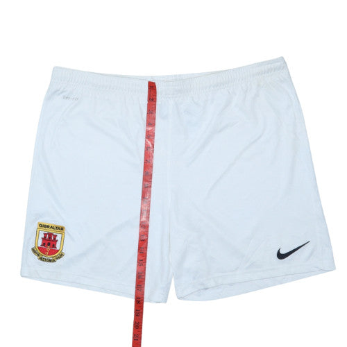 Nike Men's White Dri-FIT Football Shorts Size L Athletic Quick Dry