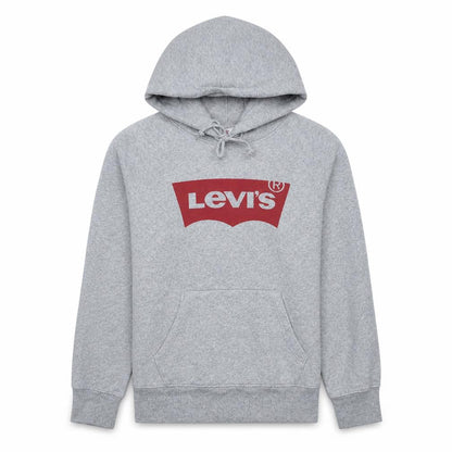 Levi's Mens Grey Pullover Hoodie XS Logo Fleece Sweatshirt